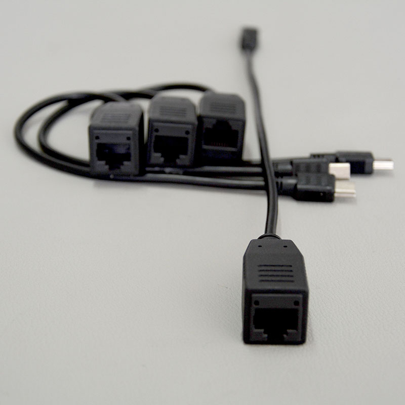 MINI USB 公頭轉RJ45母頭